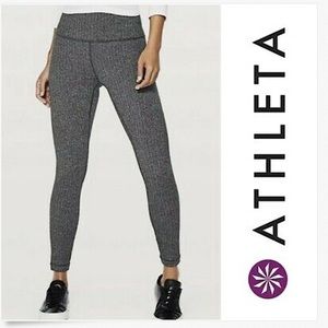 Athleta Chaturanga Leggings Herringbone Print EUC
